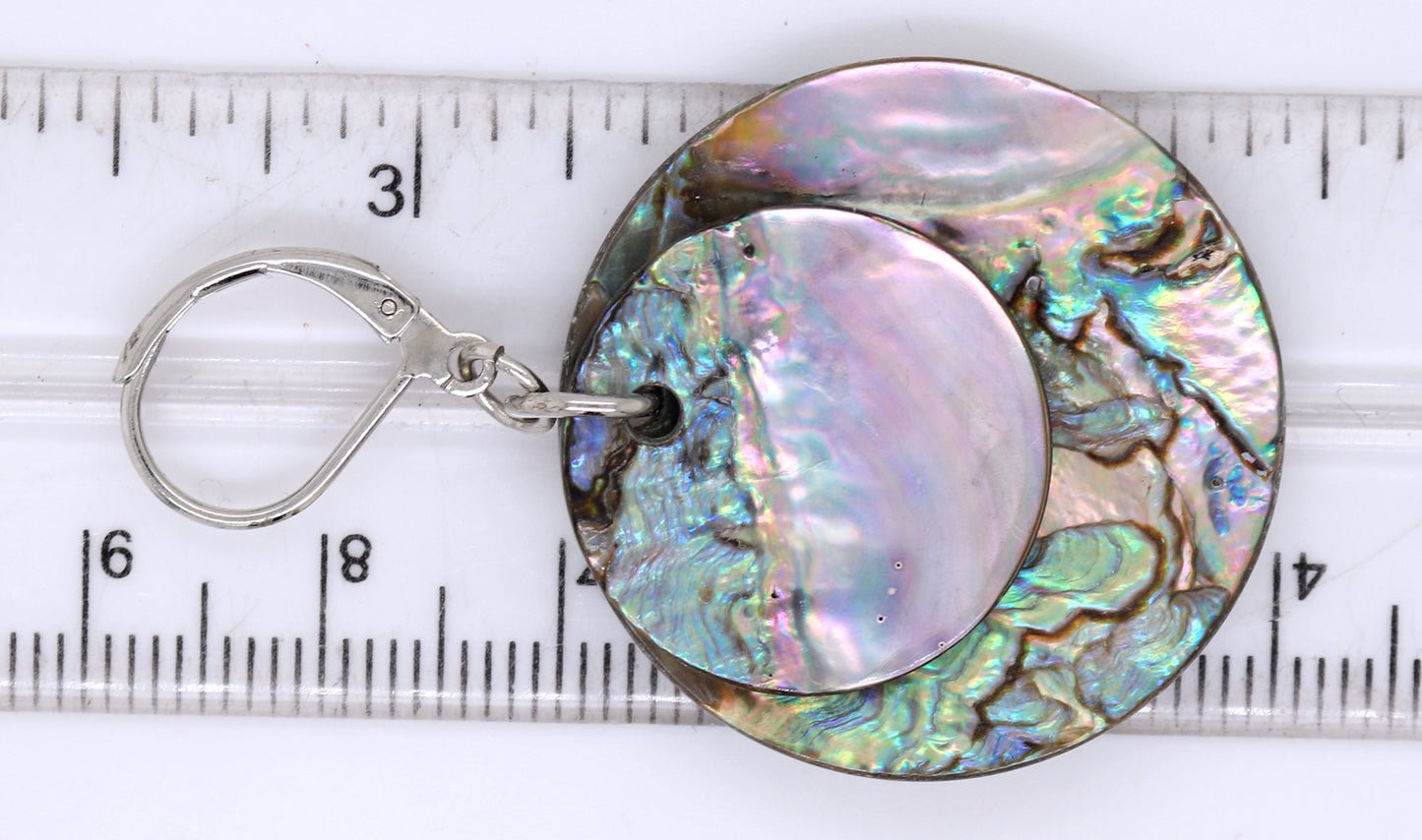 925 Sterling silver Abalone dangle earrings