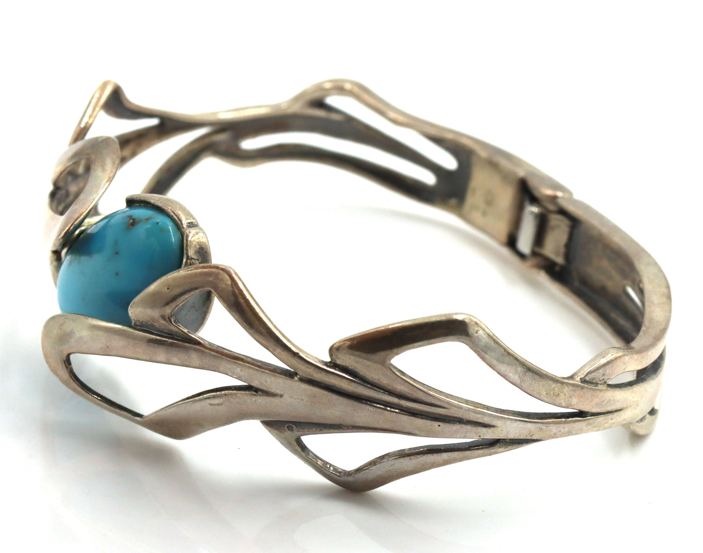 Vintage 925 sterling silver turquoise bangle