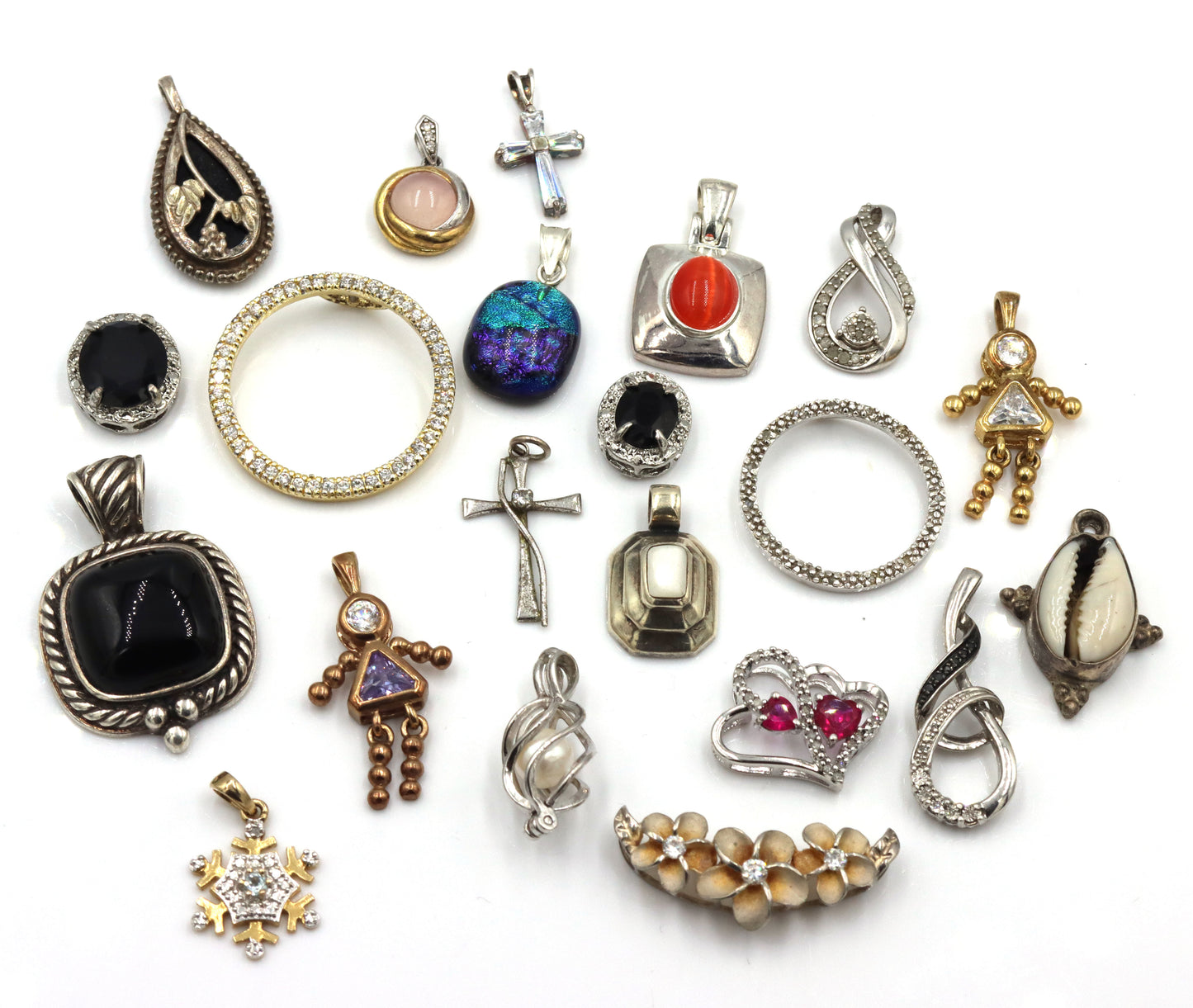 Vintage 925 sterling silver group lot of charms pendants