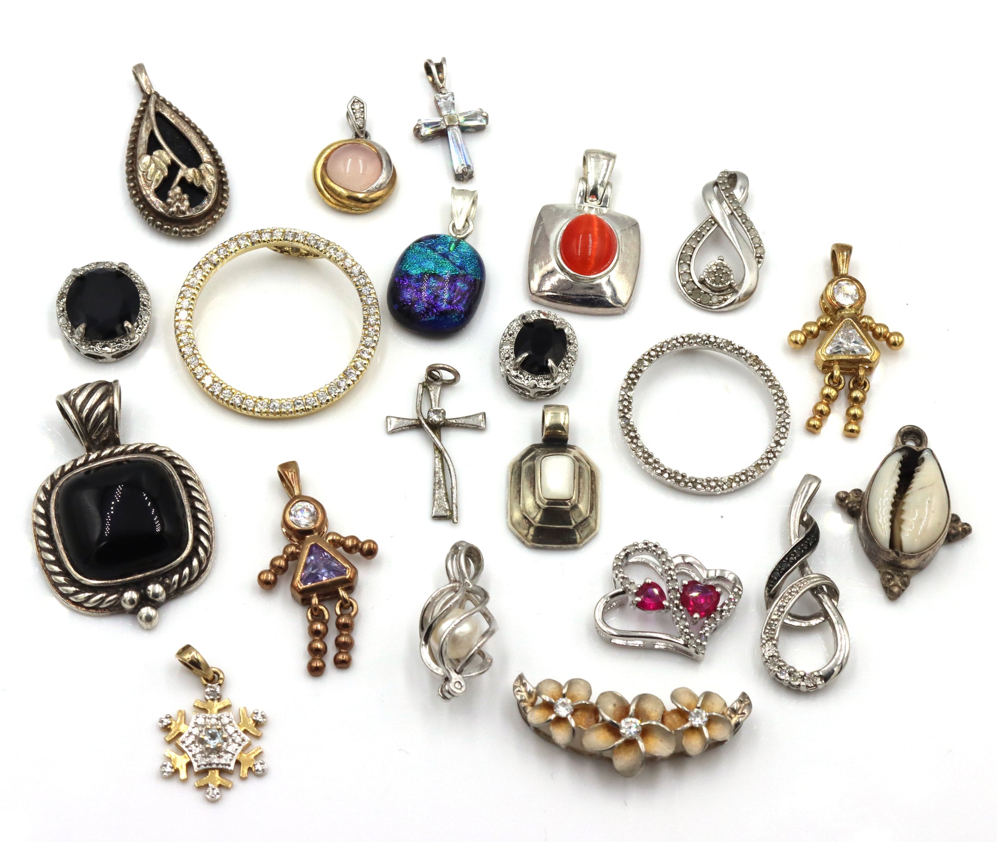 Vintage 925 sterling silver group lot of charms pendants