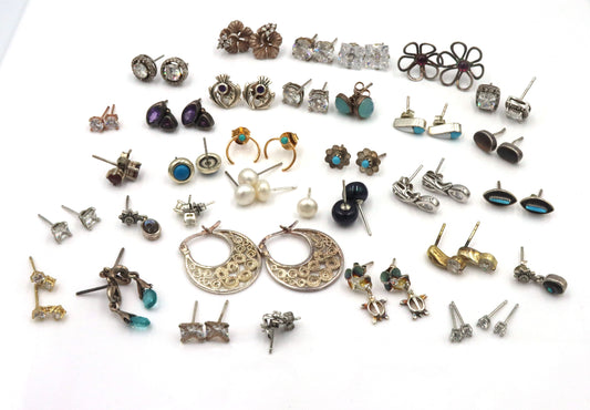 Group lot of Vintage 925 sterling silver earrings