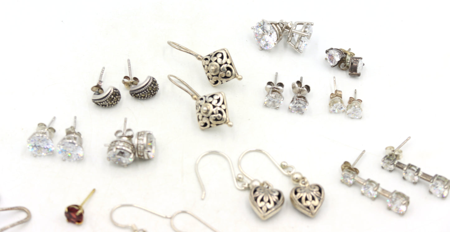 Group lot of Vintage 925 sterling silver earrings