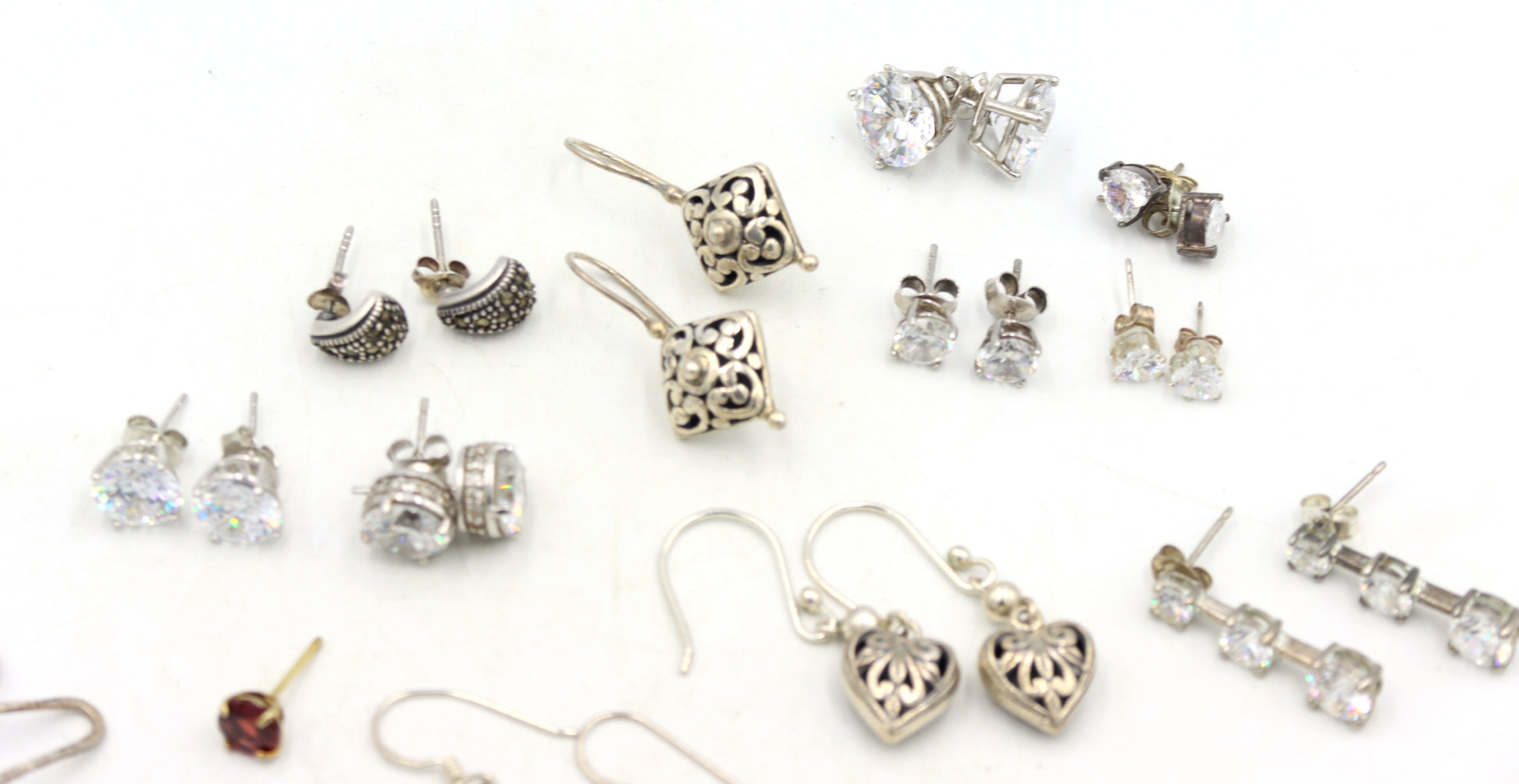Group lot of Vintage 925 sterling silver earrings