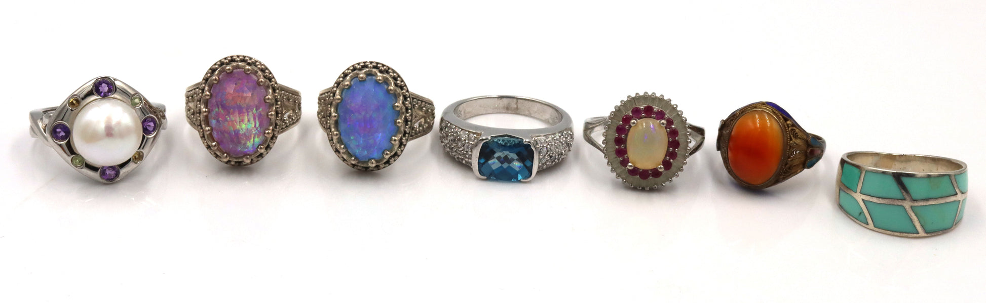 925 Sterling Silver Rings Lot
