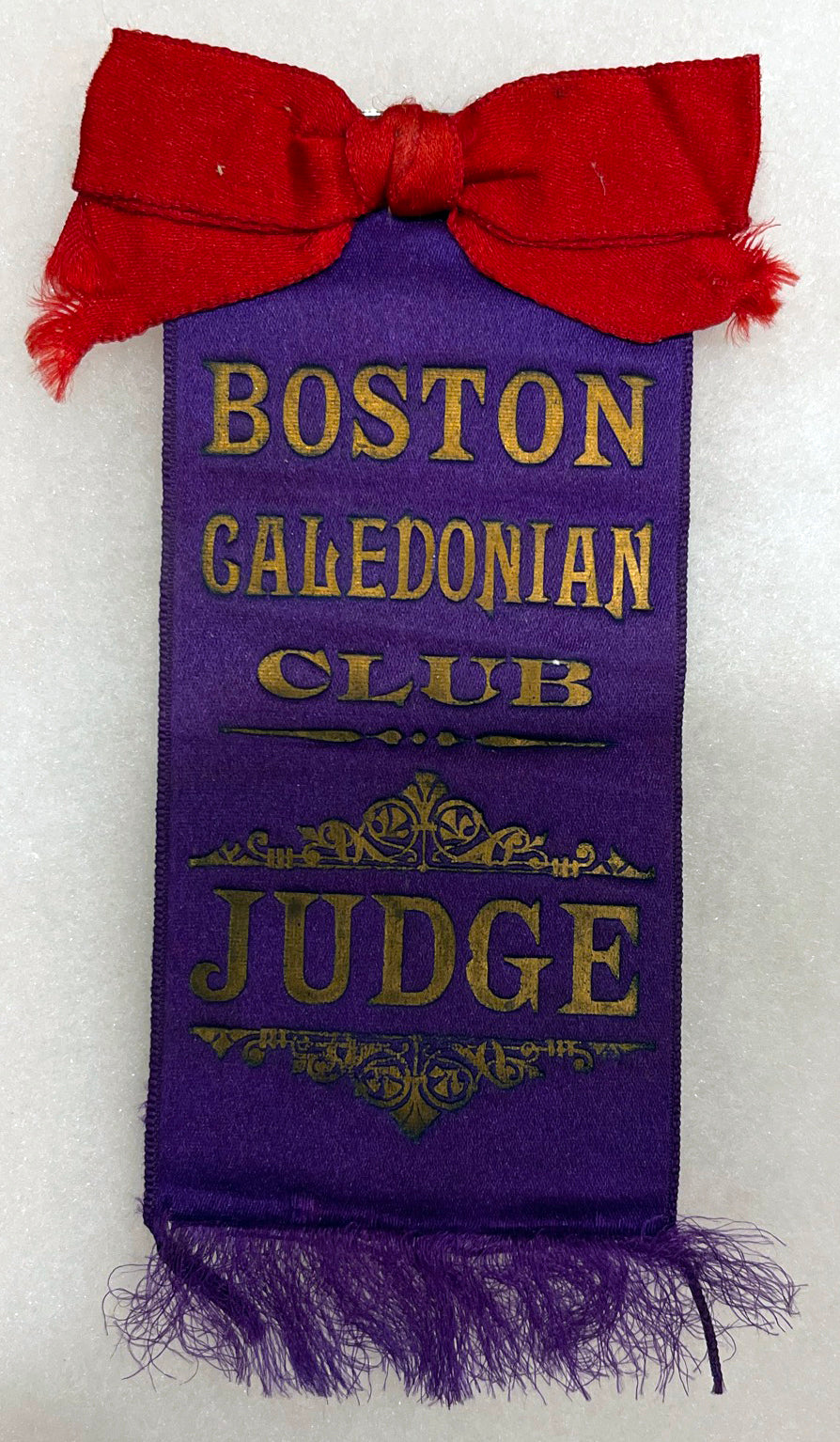 Antique Fraternal & Social Club Ribbon Badges – Boston Caledonian Club & Sons of St. George (Early 1