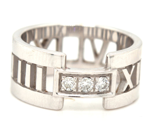 Tiffany & Co. Atlas Diamond Open Band Ring in 18K