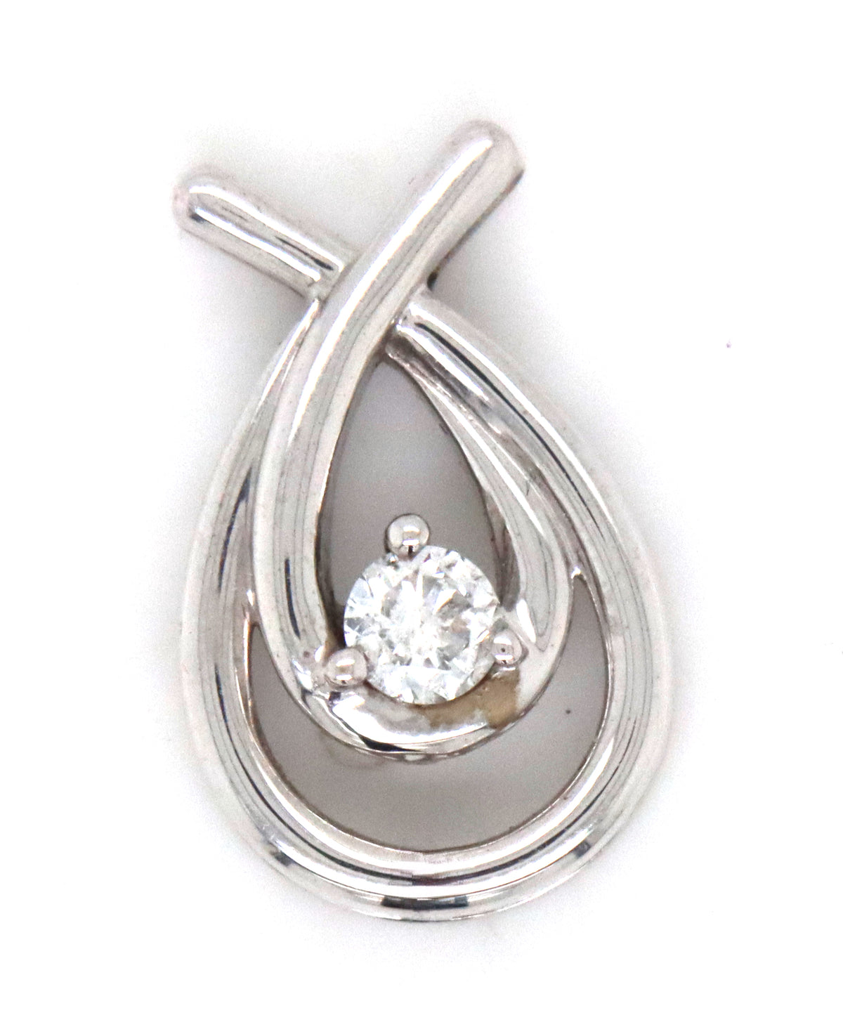 10kt White gold diamond pendant
