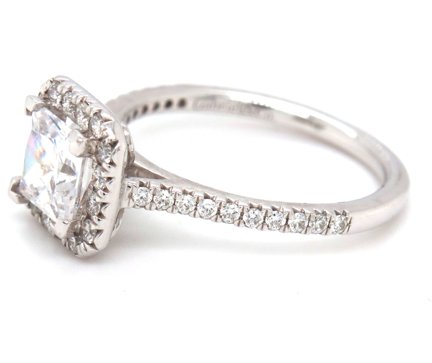 Gabriel & Co 0.38ctw princess cut halo semi mtg