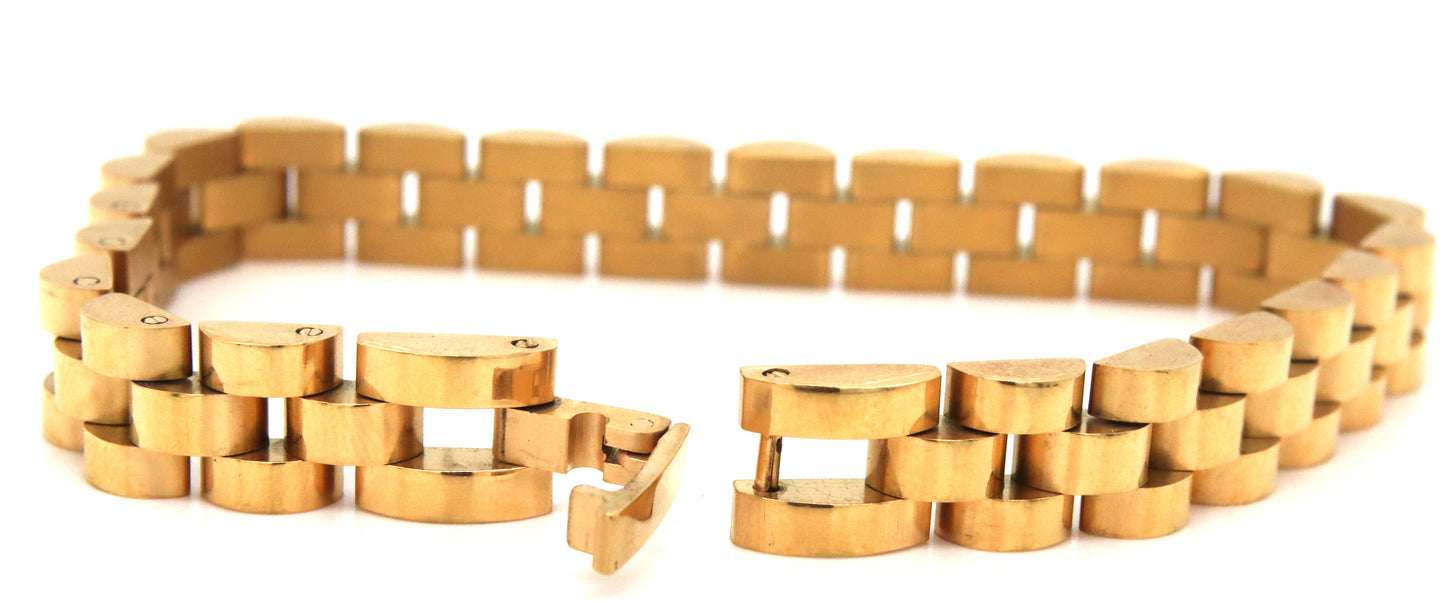 Stainless steel link watch bracelet