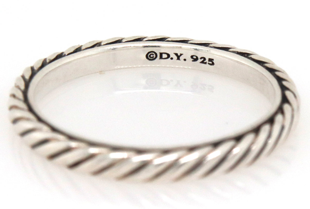 925 Sterling silver David Yurman cable stack ring