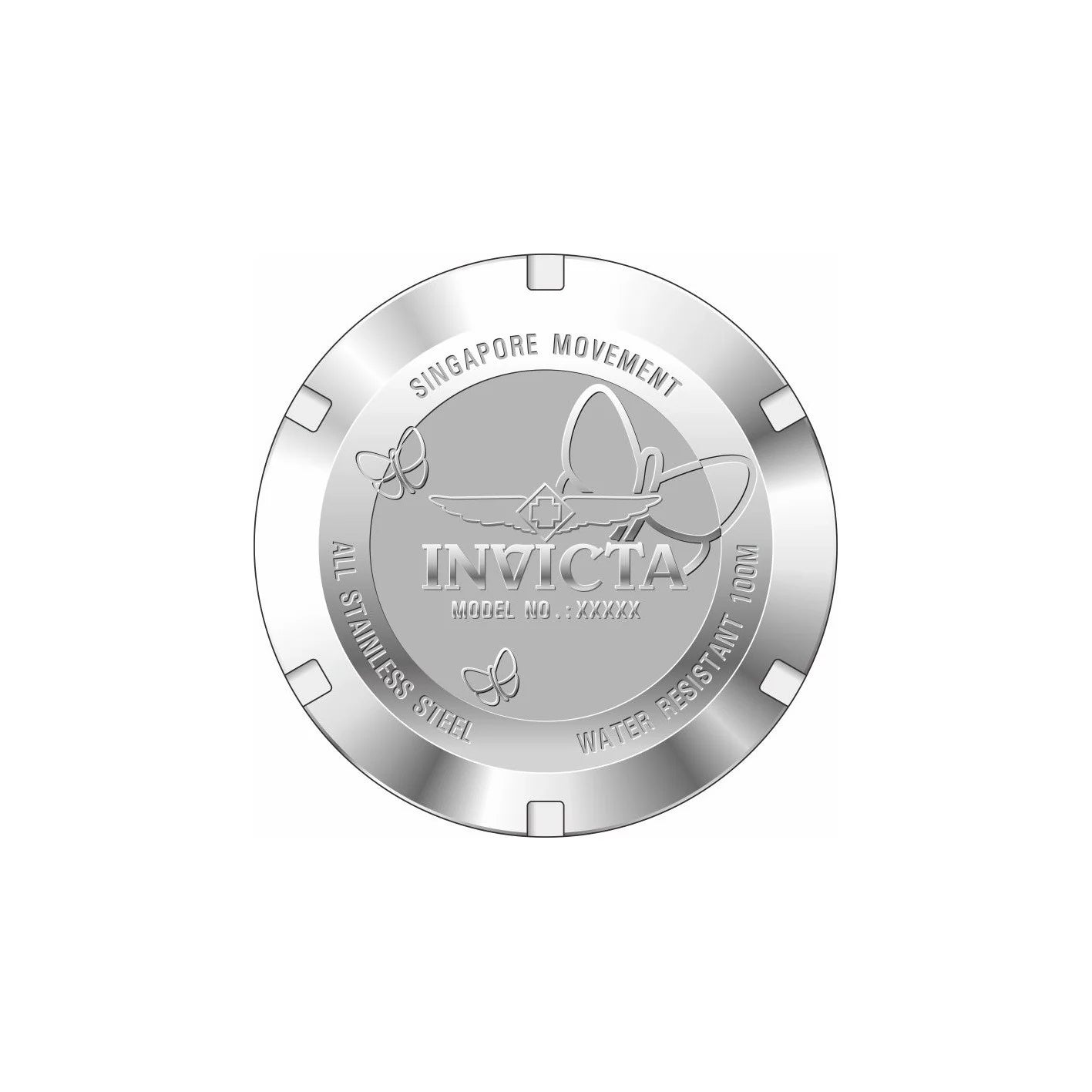 Invicta Men's Angel Quartz 3 Hand Metallic White Dial Watch