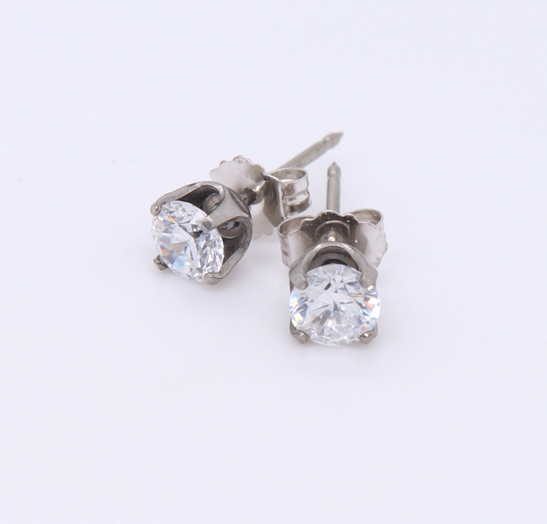 Edgy 14kt WG "Spike" Diamond Earring Jackets