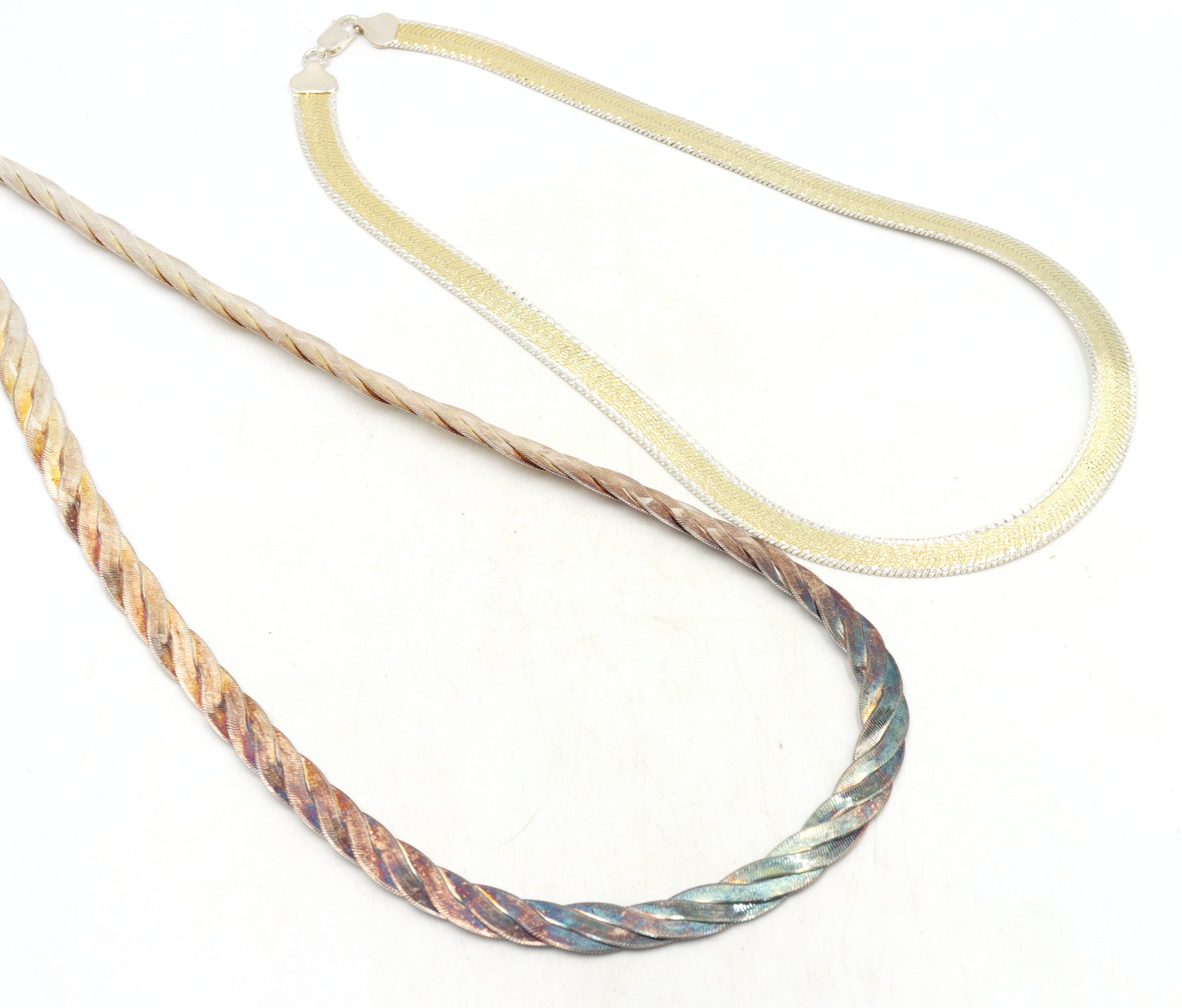 Group lot of 2 Vintage 925 sterling silver chains