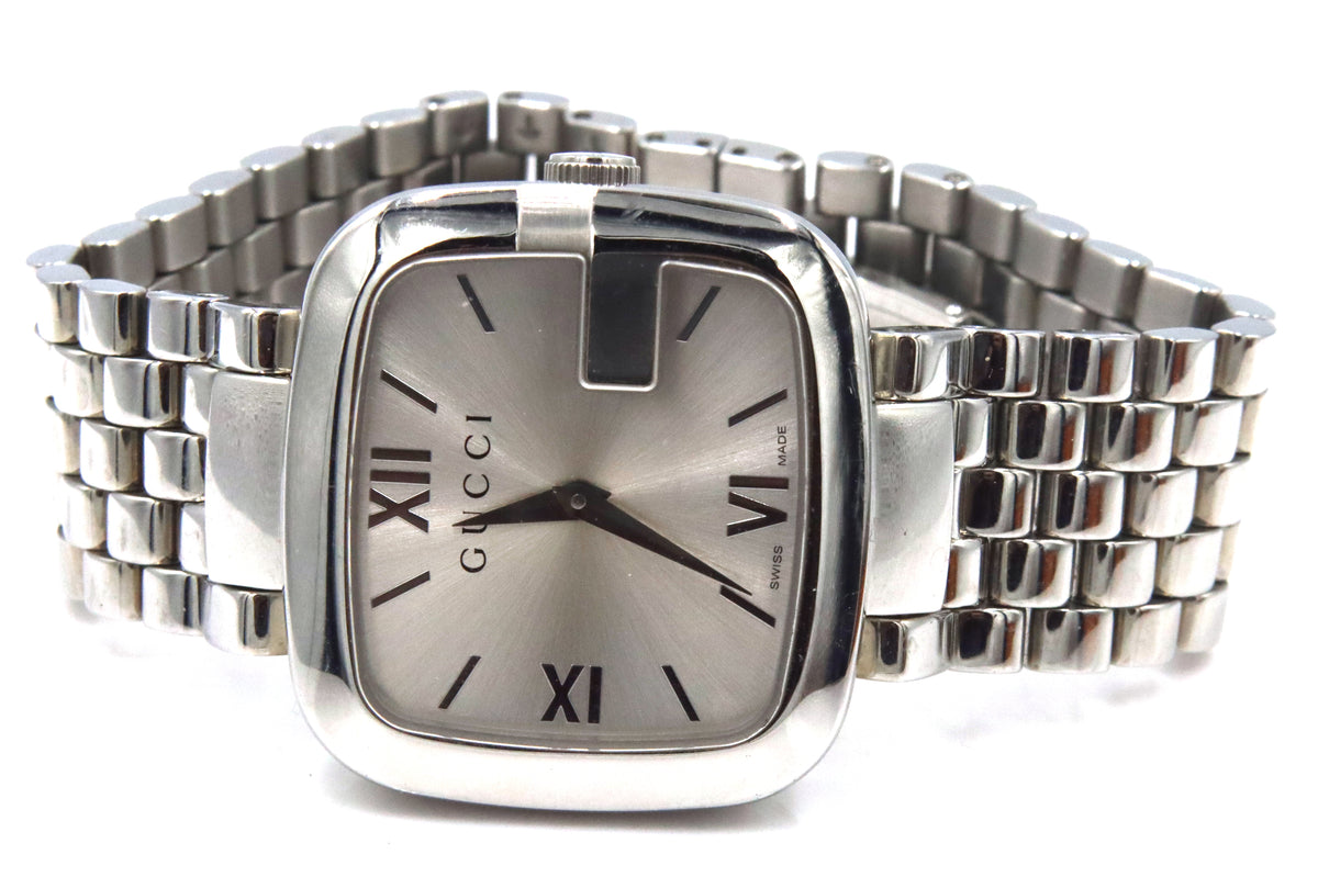 Gucci silver dial stainless steel watch