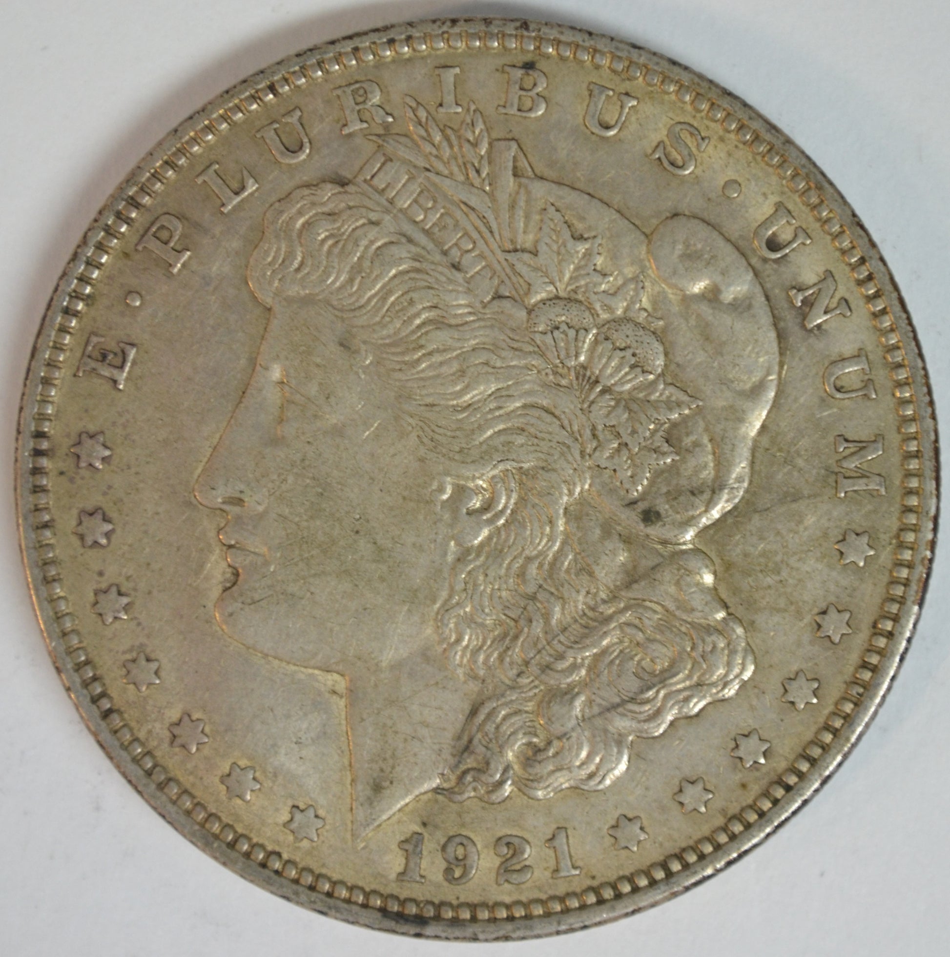 1921 Morgan Silver Dollar Philadelphia Mint Better Date Final Year Issue Circulated