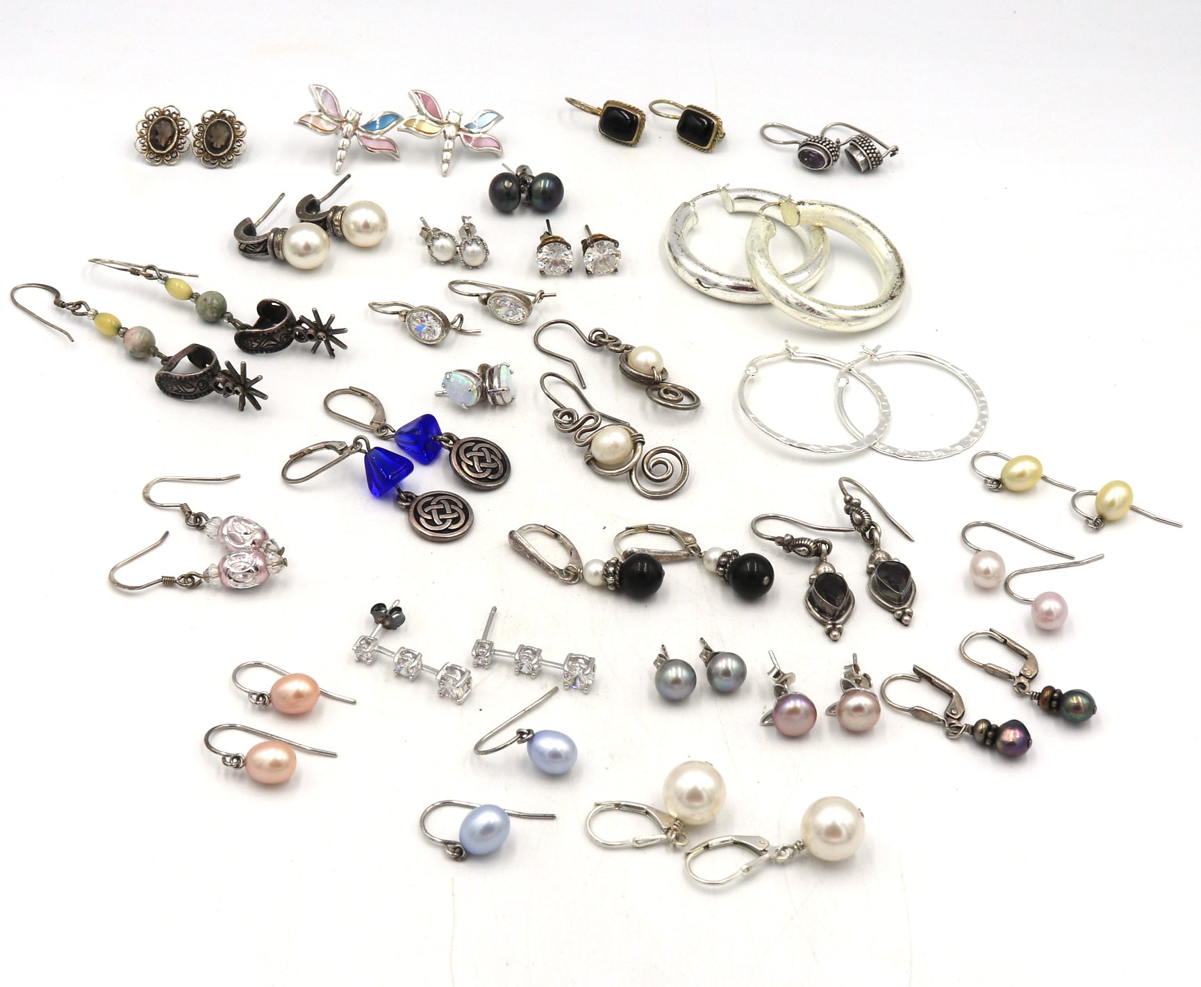 Group lot of Vintage 925 sterling silver earrings