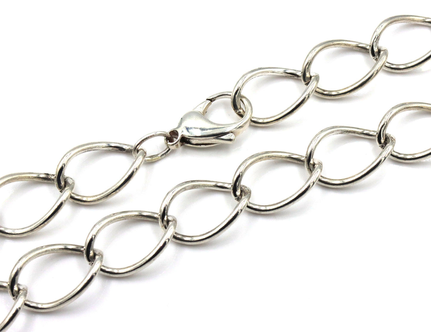 925 Sterling silver oval link necklace