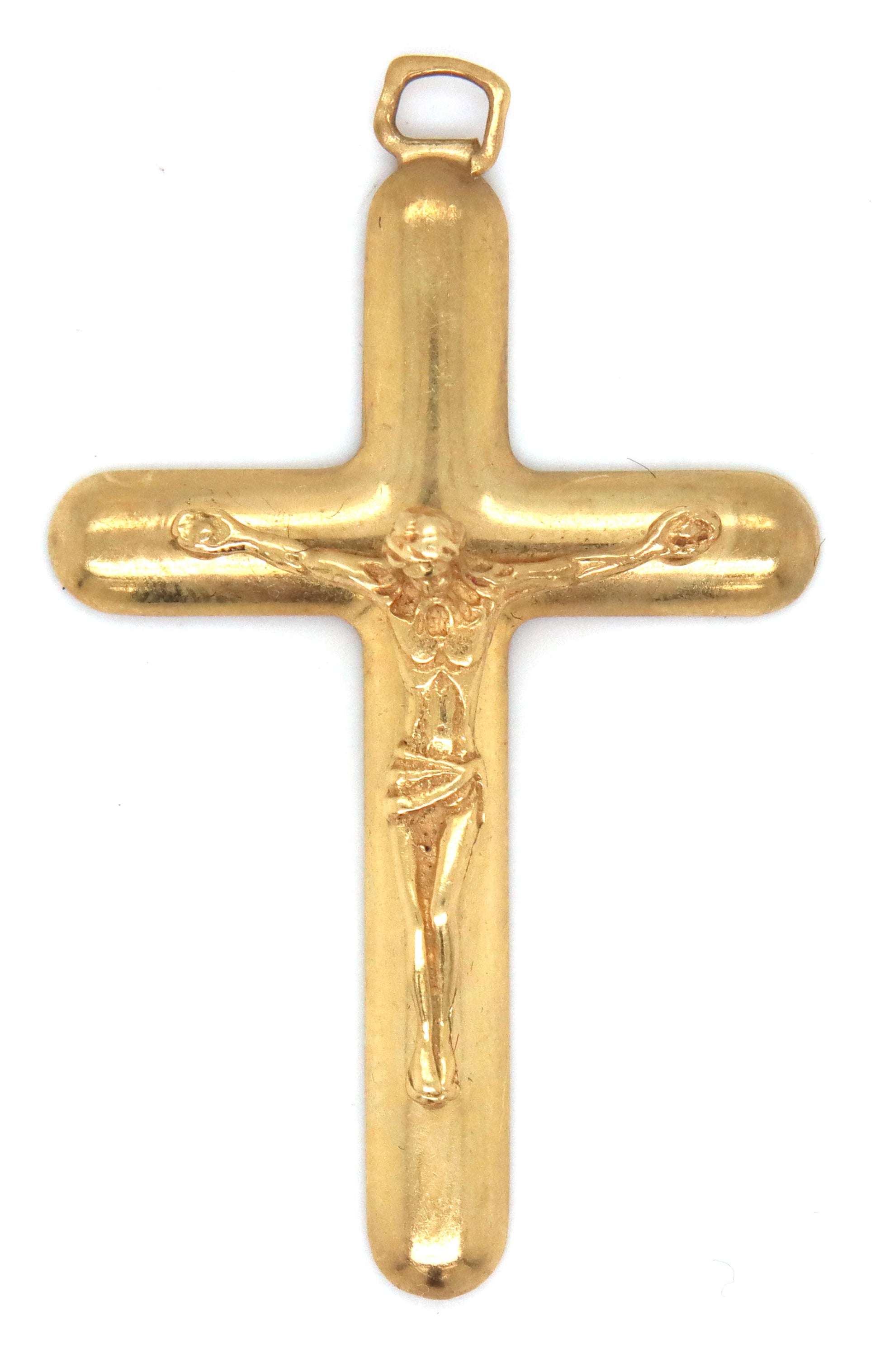 14kt Yellow gold cross religious cross pendant