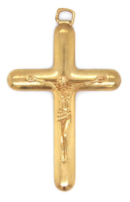 14kt Yellow gold cross religious cross pendant