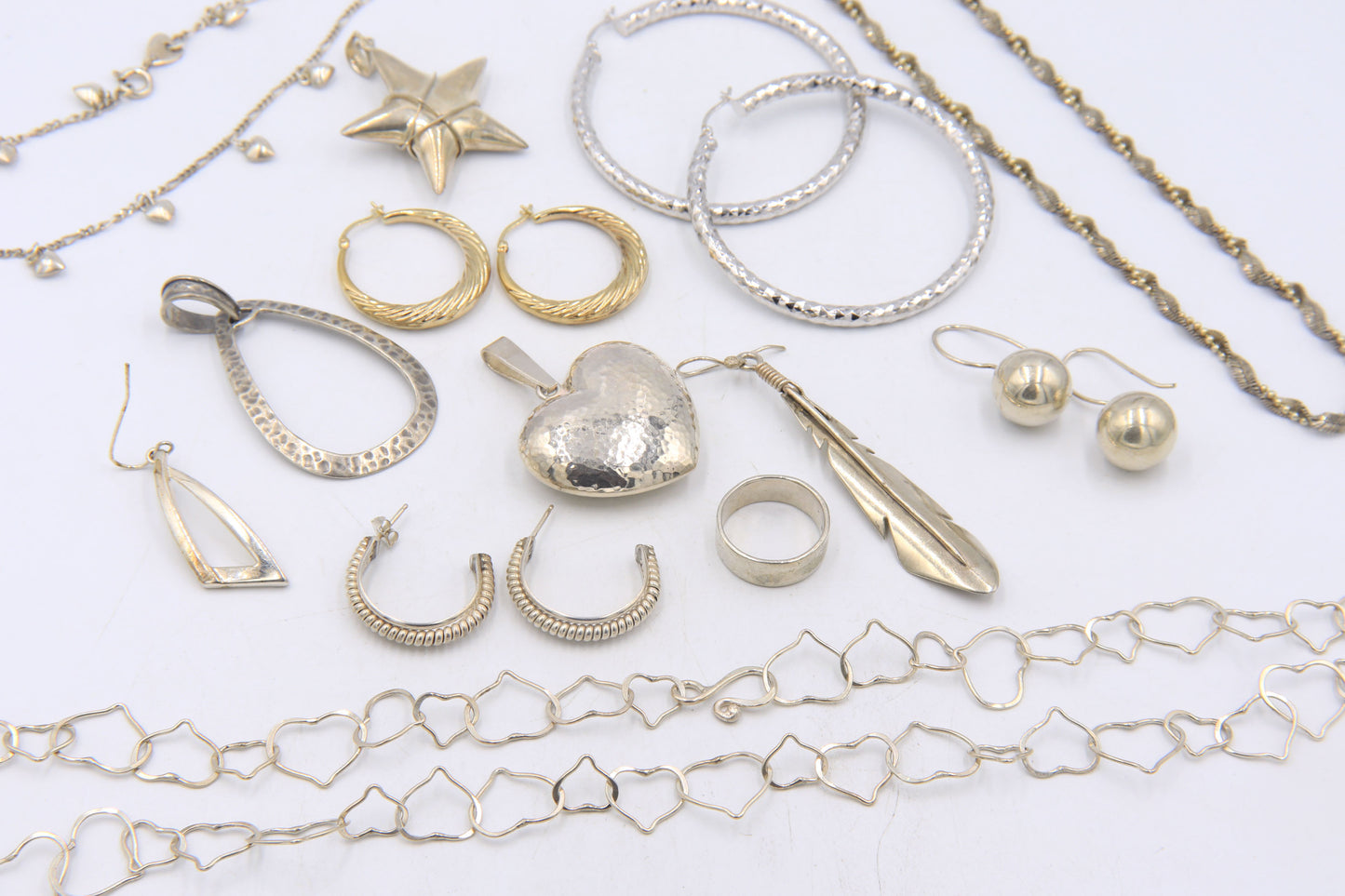 Group Lot of Vintage 925 Sterling Silver Jewelry