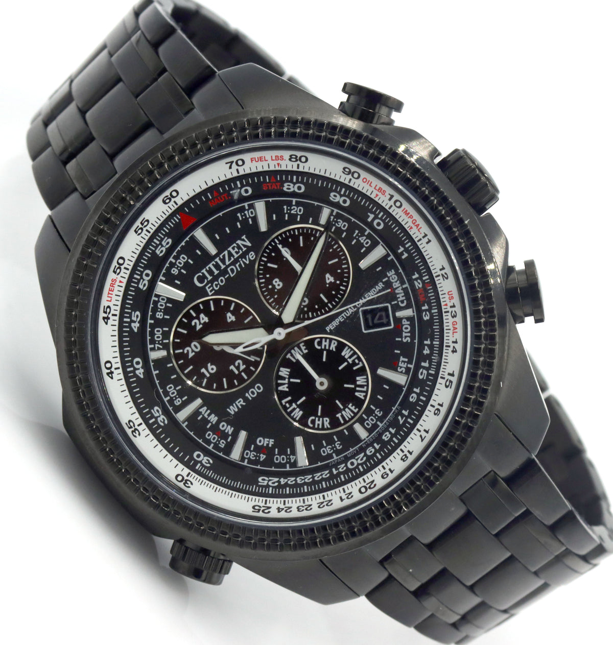 Citizen Eco drive black dial stainless steel men's watch