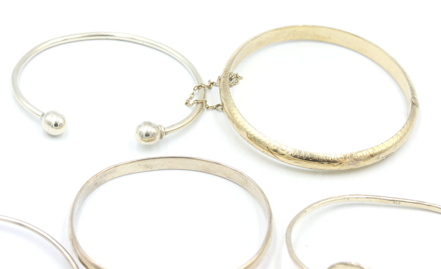 Group lot of Vintage 925 sterling silver bangles