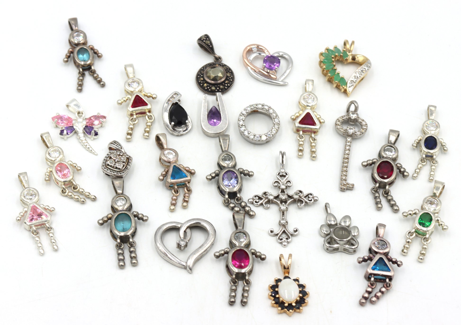 Group lot of Vintage 925 sterling silver pendants