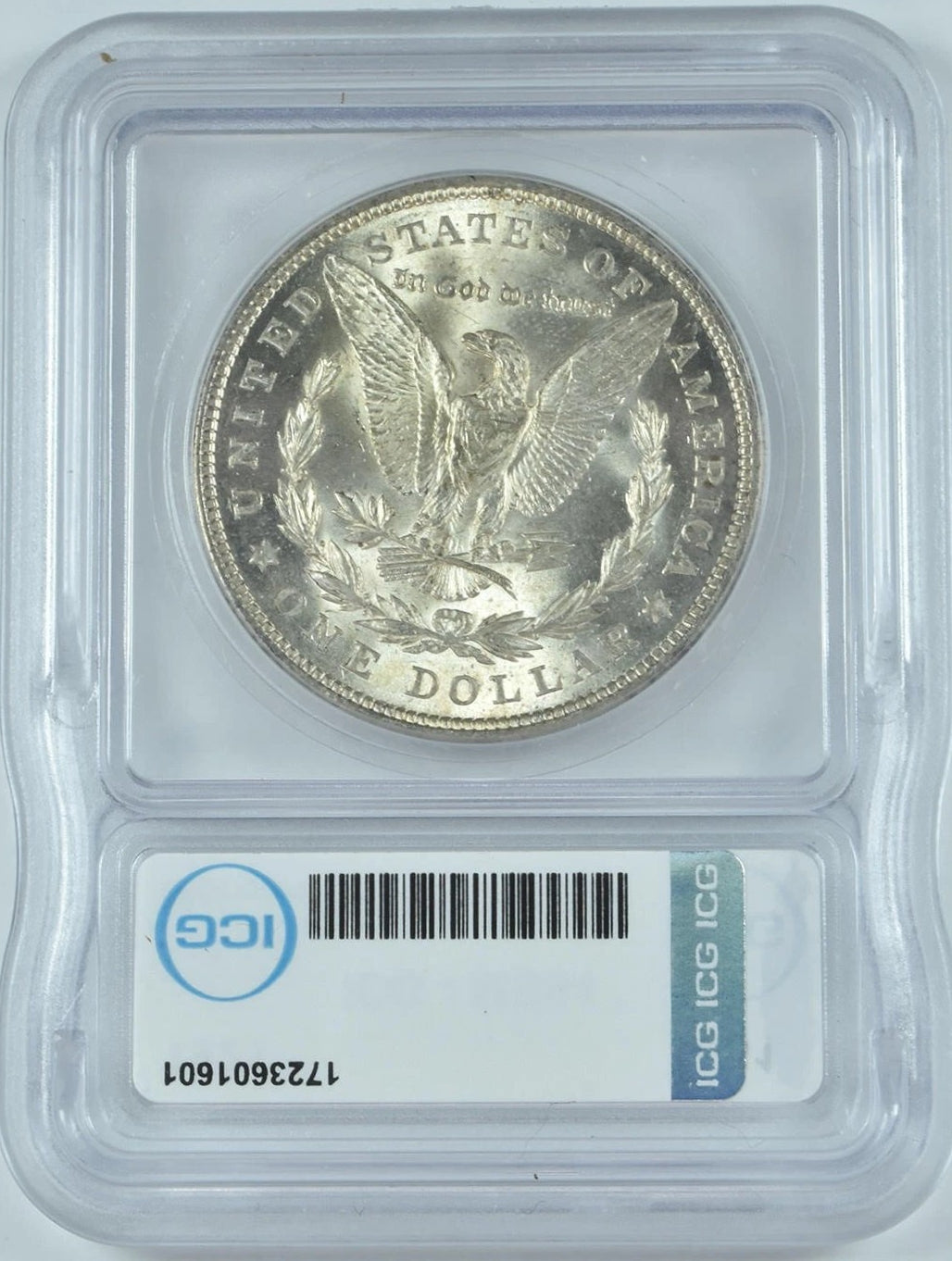 1921 Morgan Silver Dollar ICG MS64 Brilliant Uncirculated, Strong Luster