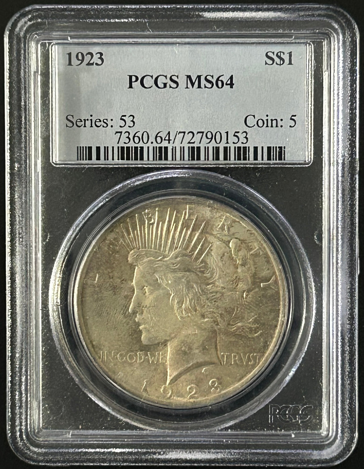 1923 Peace Silver Dollar PCGS MS64