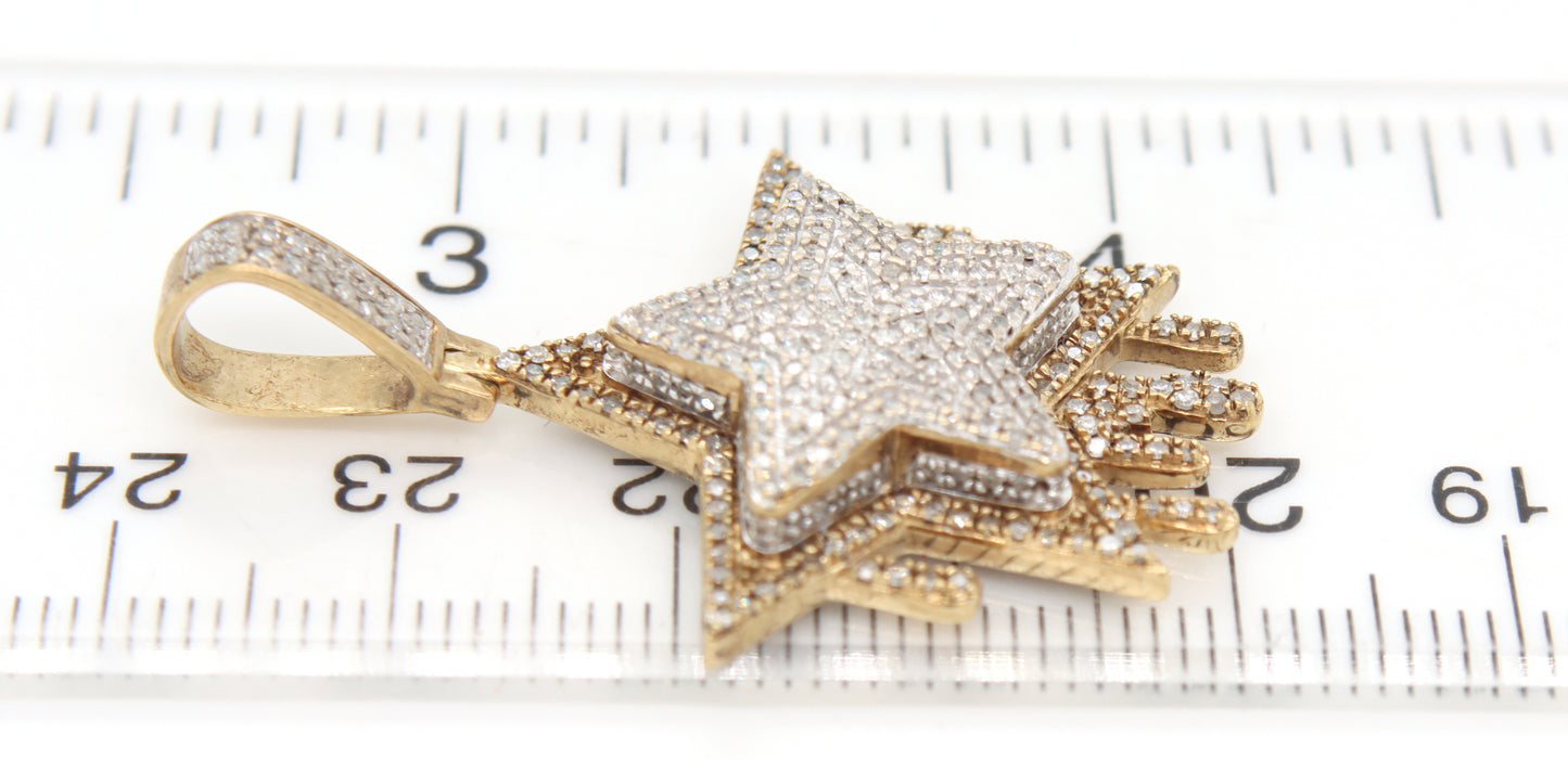 10kt Yellow gold cubic zirconia pendant