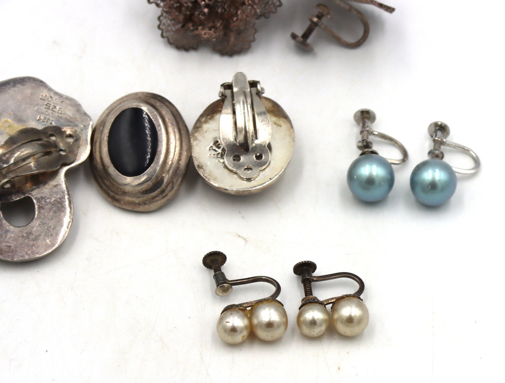 Group lot of Vintage 925 sterling silver earrings