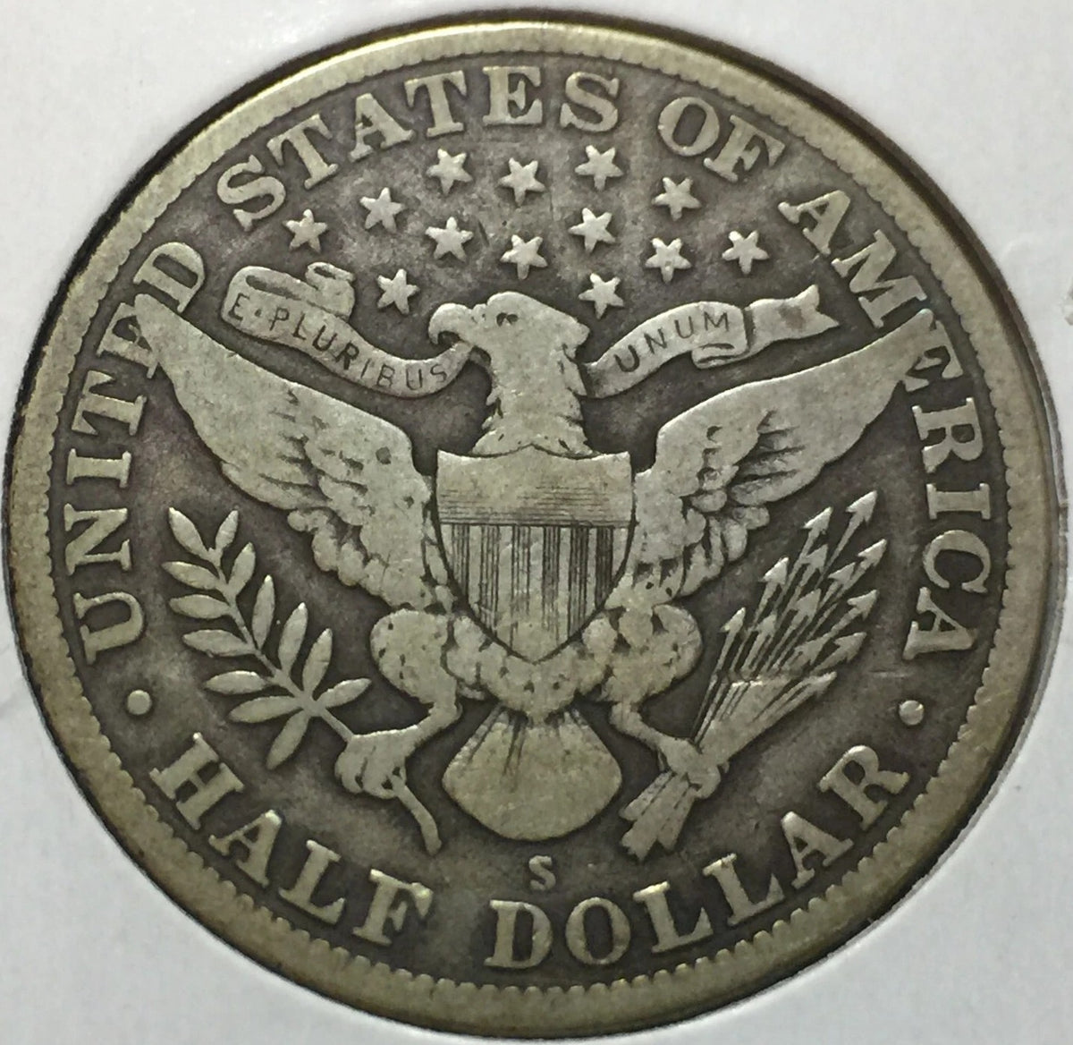 1915-S Barber Half Dollar 50C Good to Very Good Condition