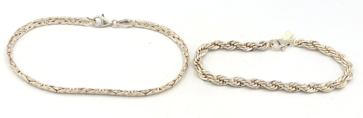 Lot of 2 925 sterling silver bracelets