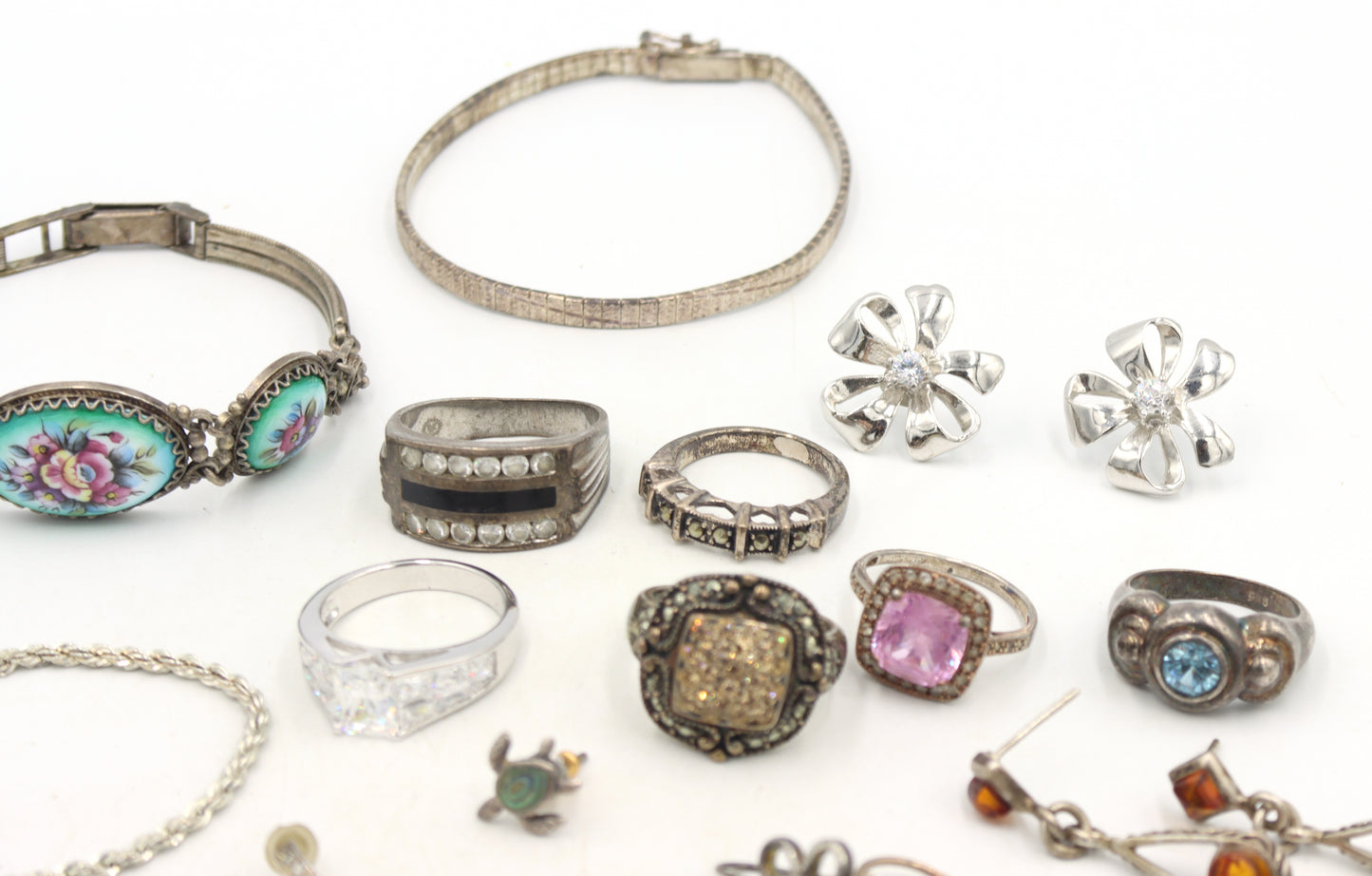 Group lot of Vintage 925 sterling silver mixed jewelry