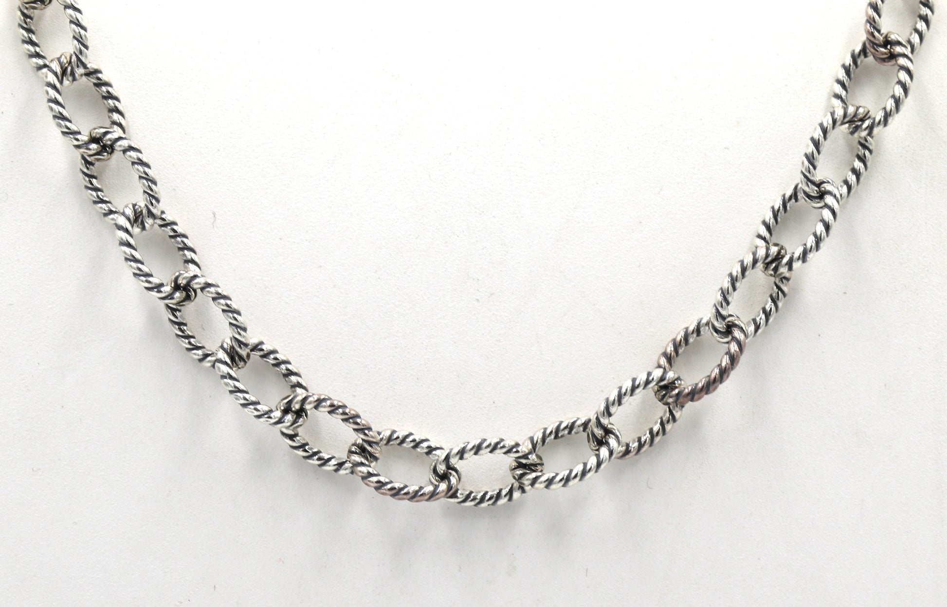 925 Sterling silver oval link chain necklace