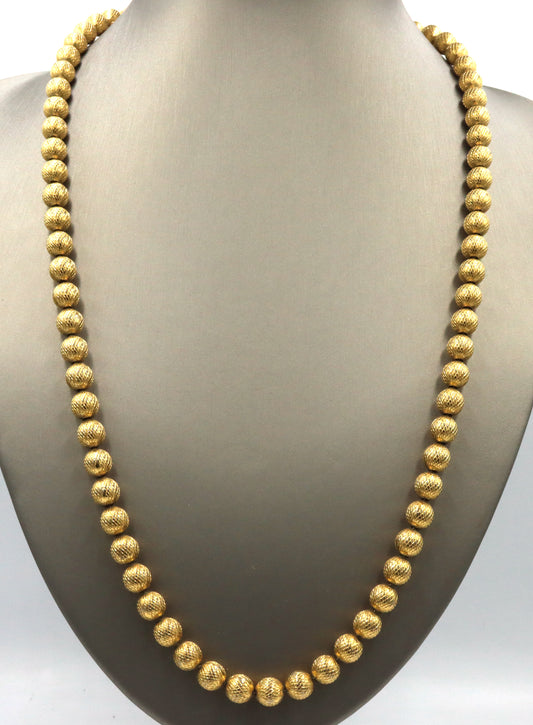 Gold plated beaded necklace