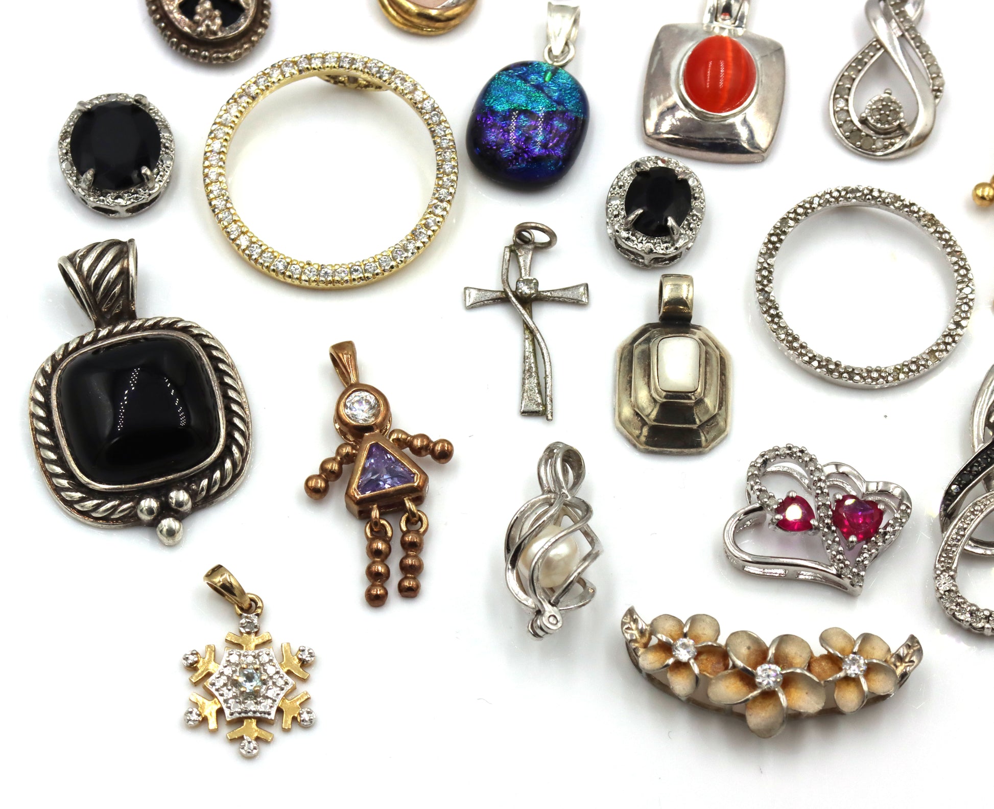 Vintage 925 sterling silver group lot of charms pendants