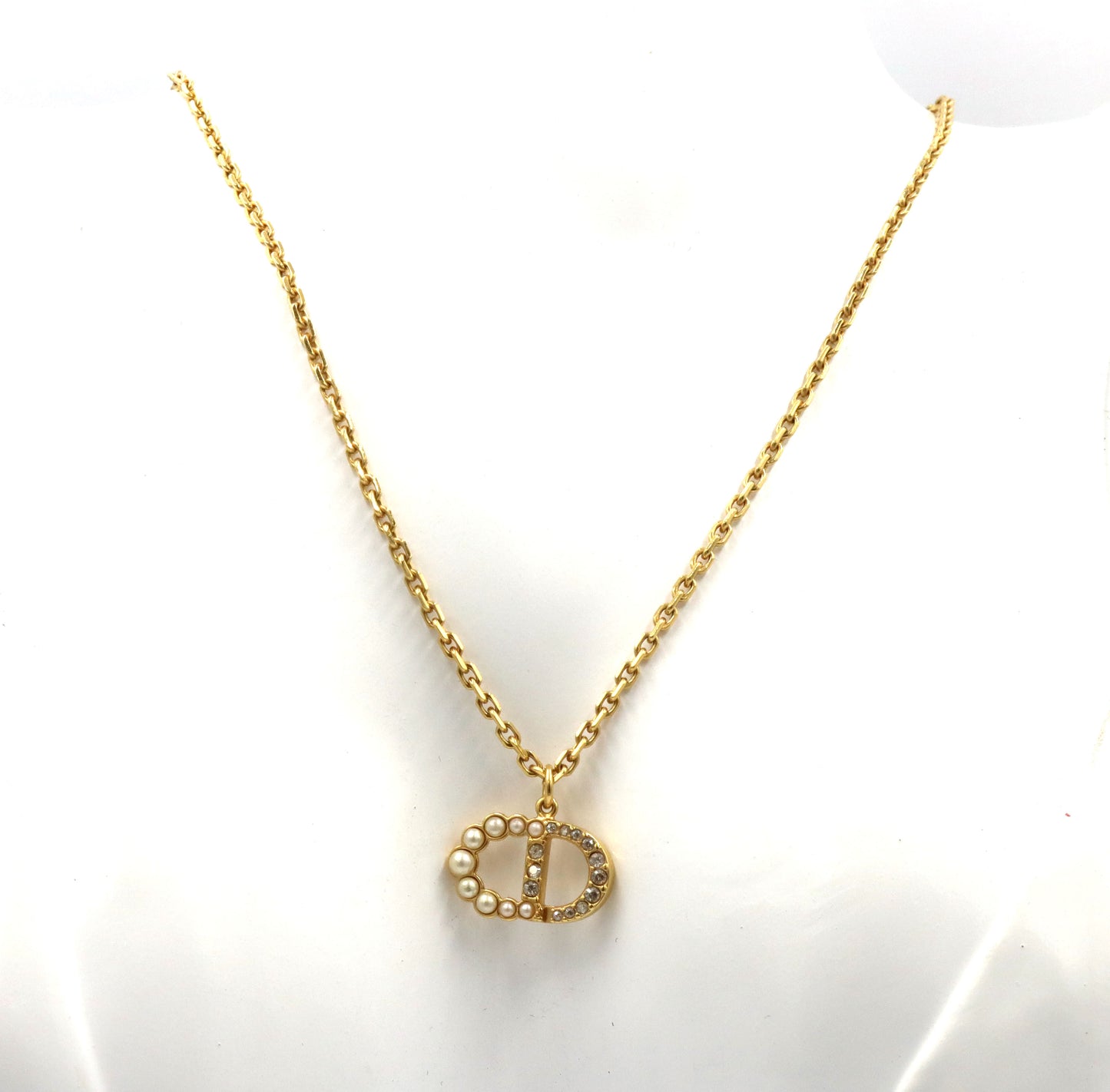 Dior petit CD Duo pendant on chain