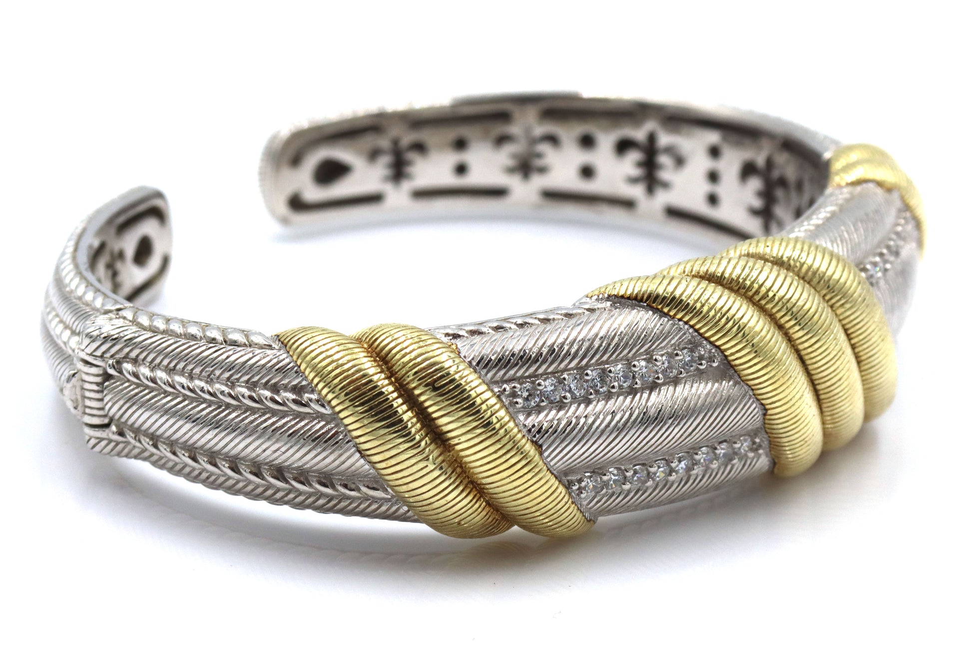 Judith Ripka cuff bangle in 925 sterling silver