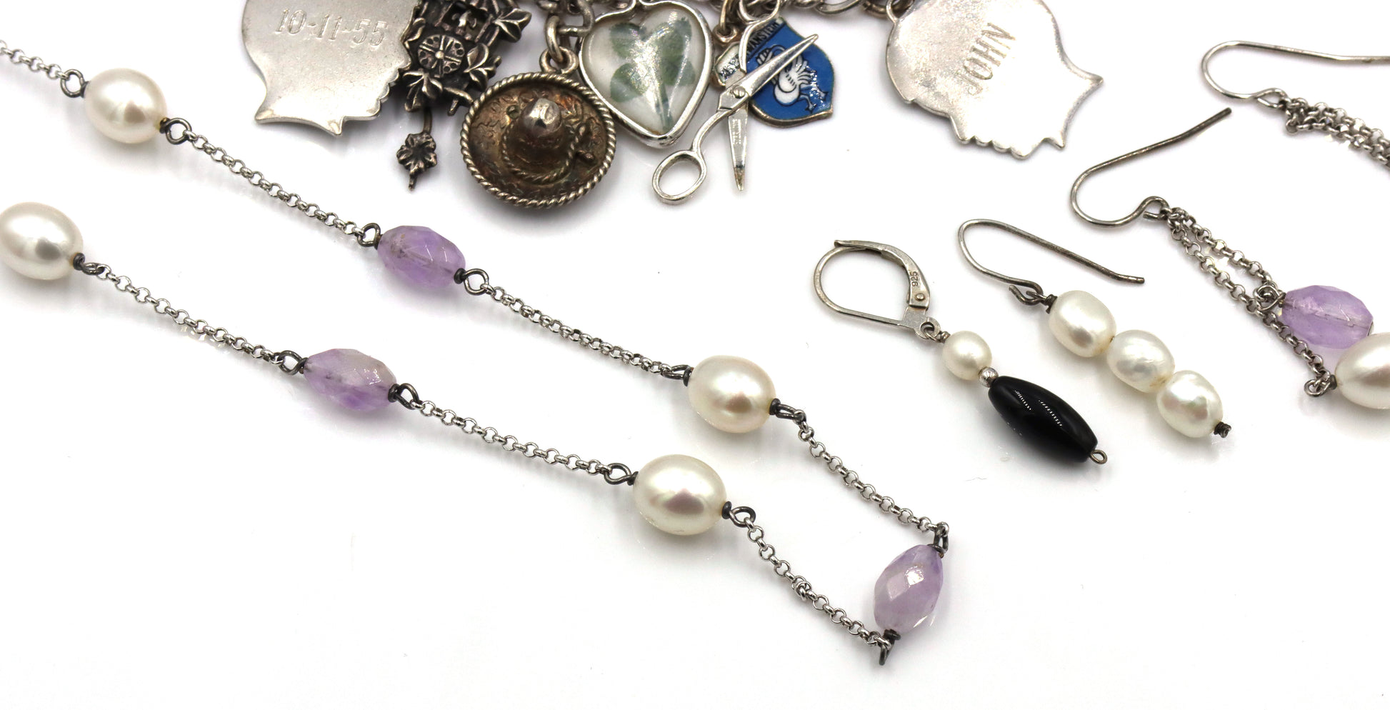 Lot of Vintage 925 sterling silver mixed jewelry