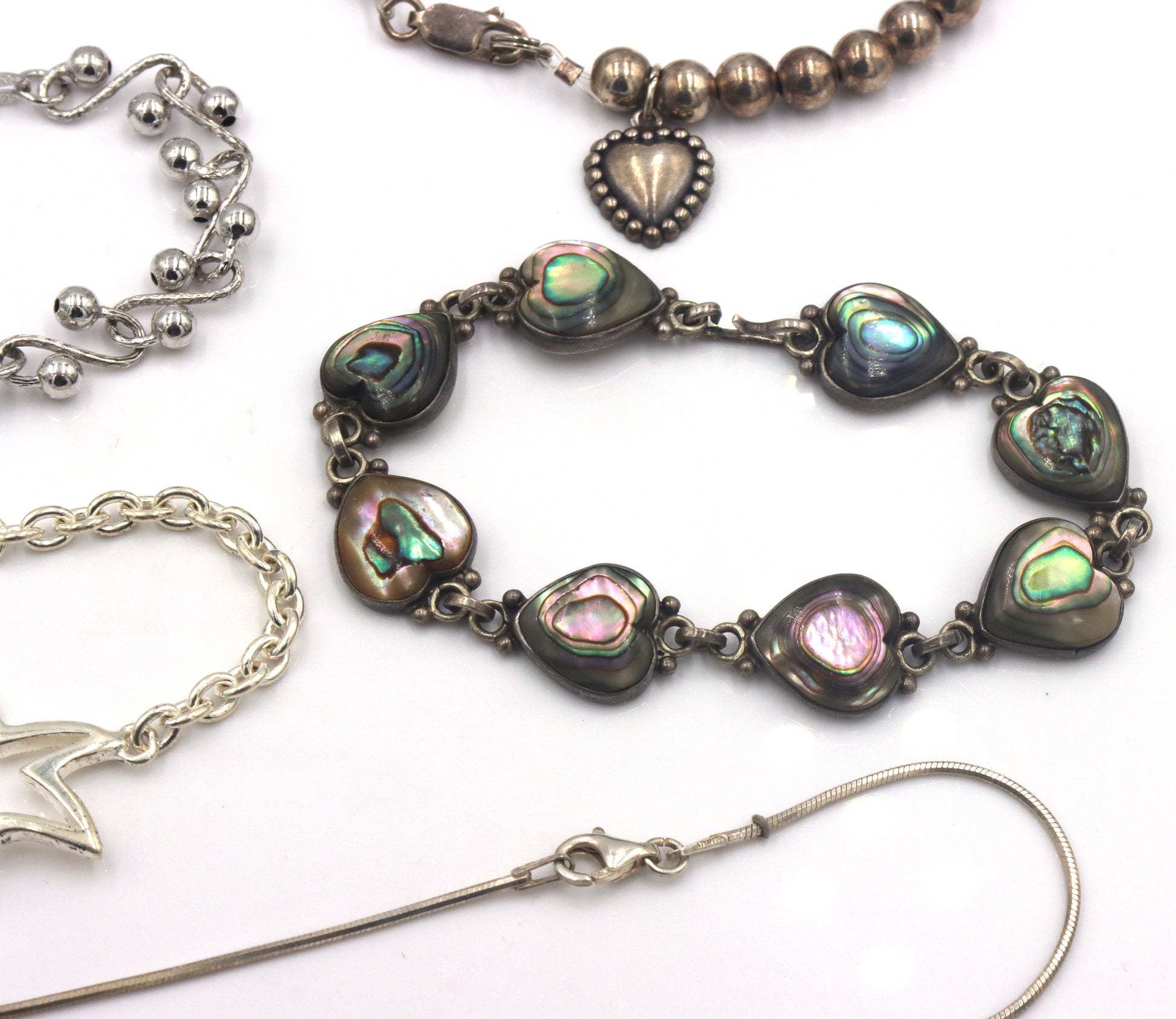Vintage 925 sterling silver group lot of  bracelets