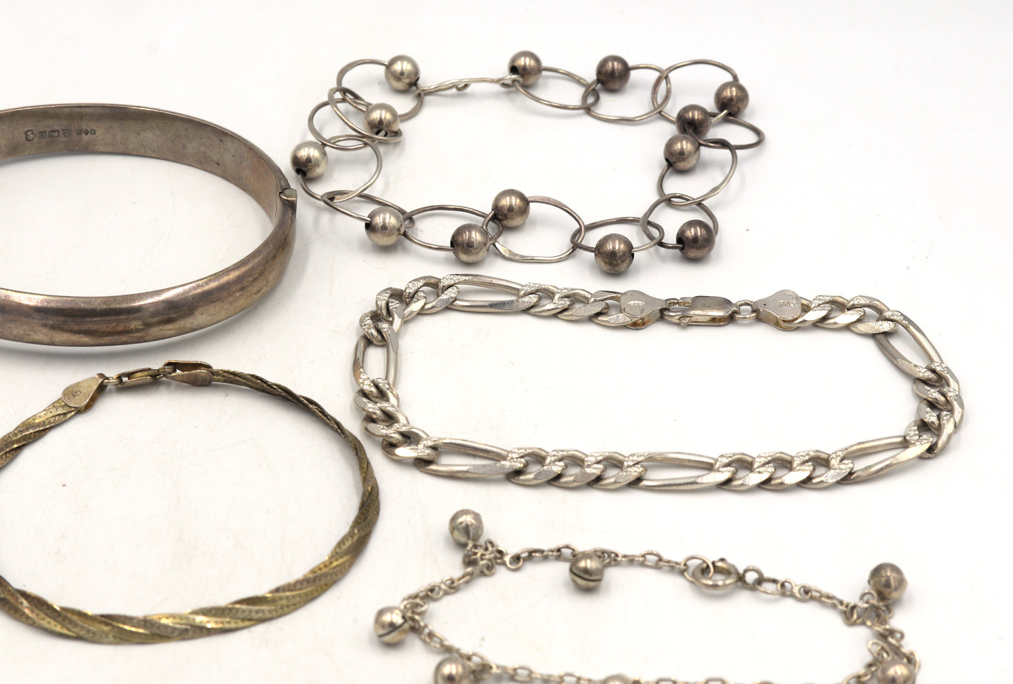 Group lot of Vintage 925 sterling silver bracelets