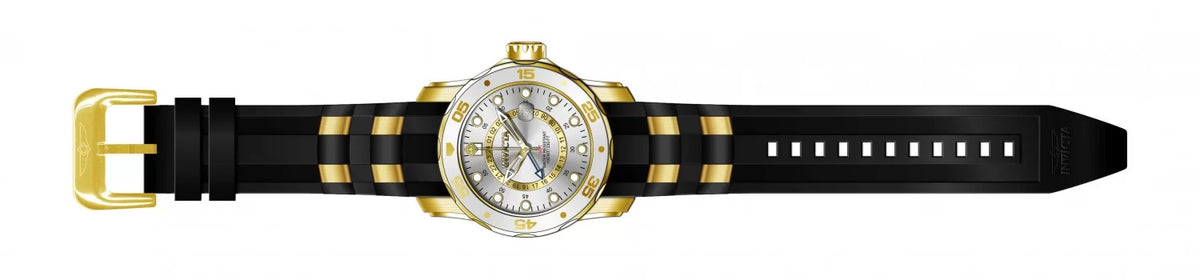 Invicta Men's Pro Diver Quartz GMT Silver, Gold Dial Watch