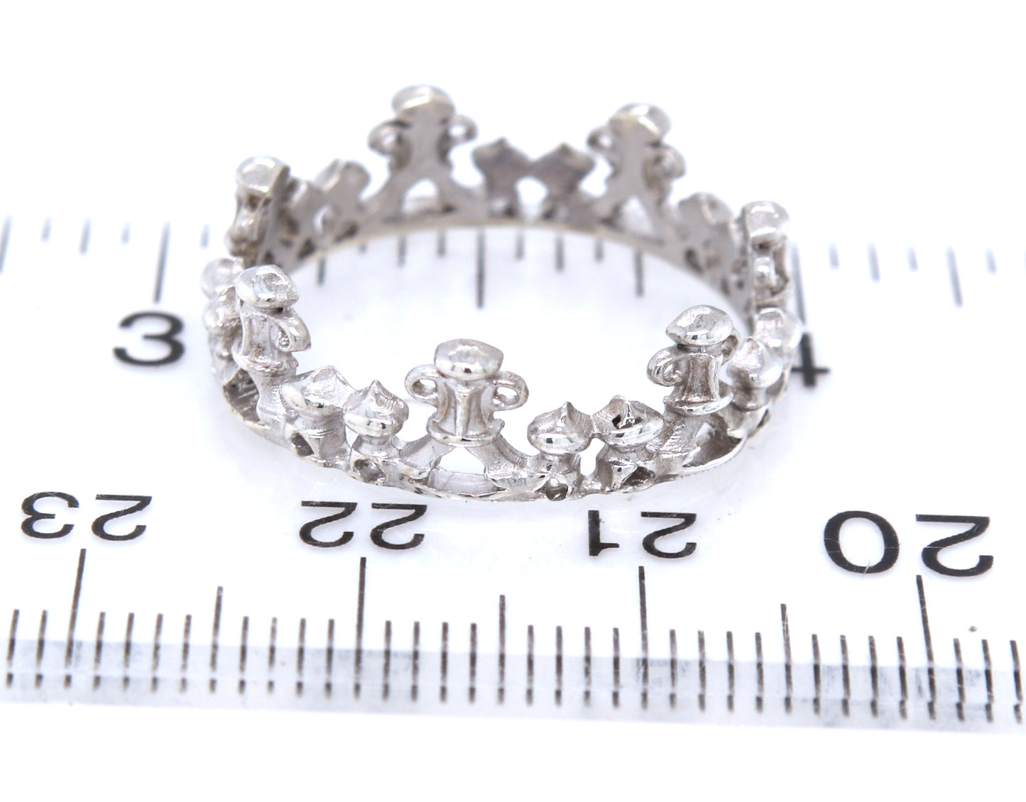 925 Sterling silver Armenta silver crown ring