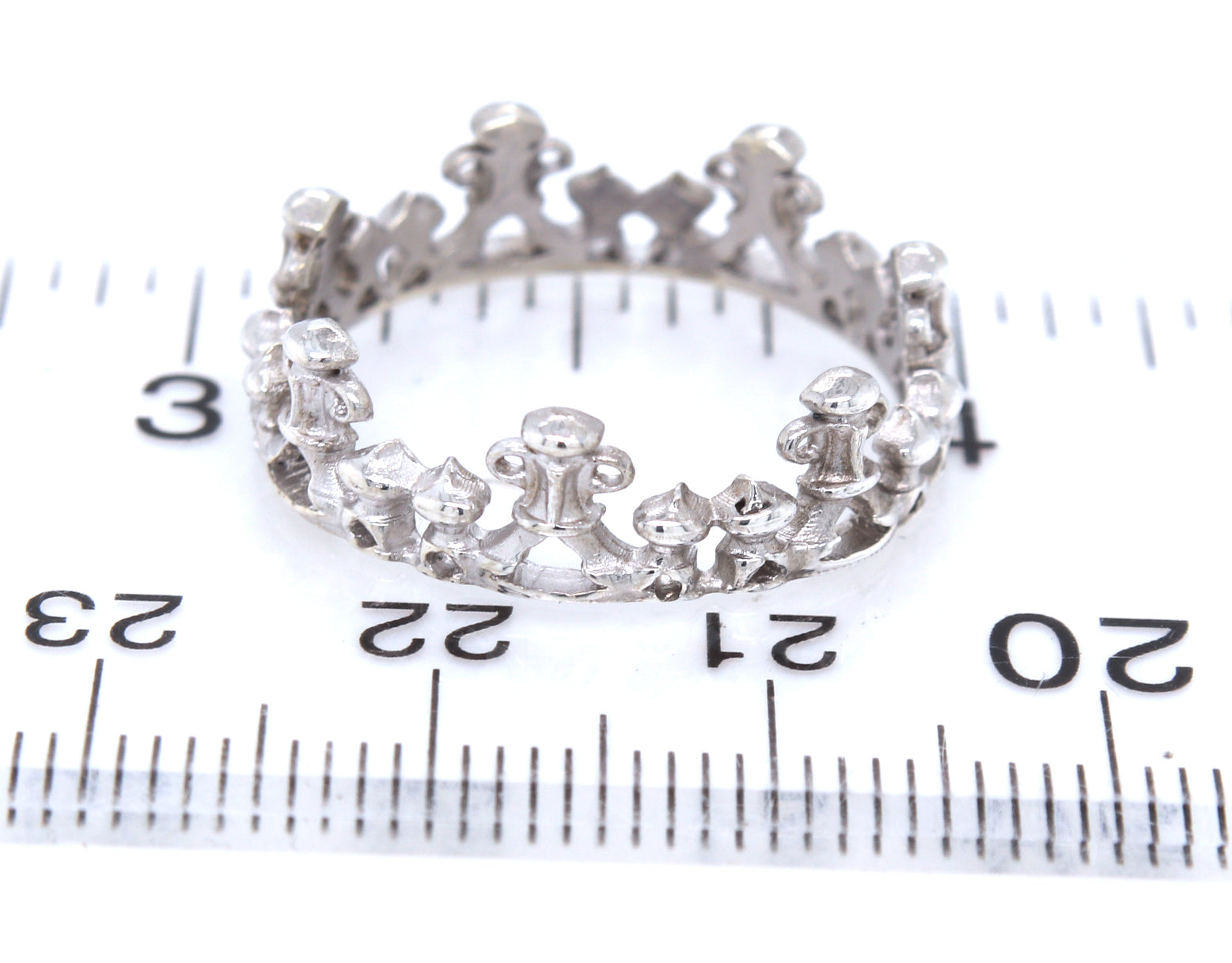 925 Sterling silver Armenta silver crown ring