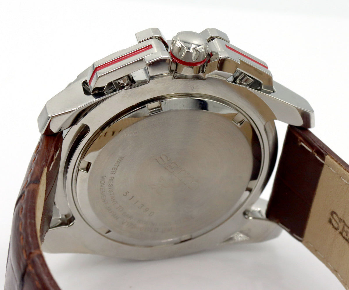 Seiko sportura chronograph stainless steel watch