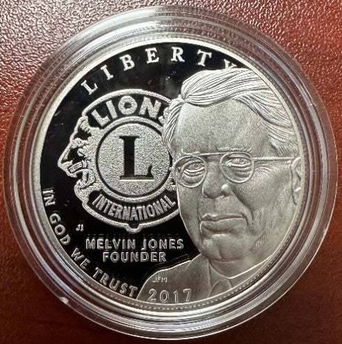 2017 Lion Clubs US Mint International Centennial Silver Dollars