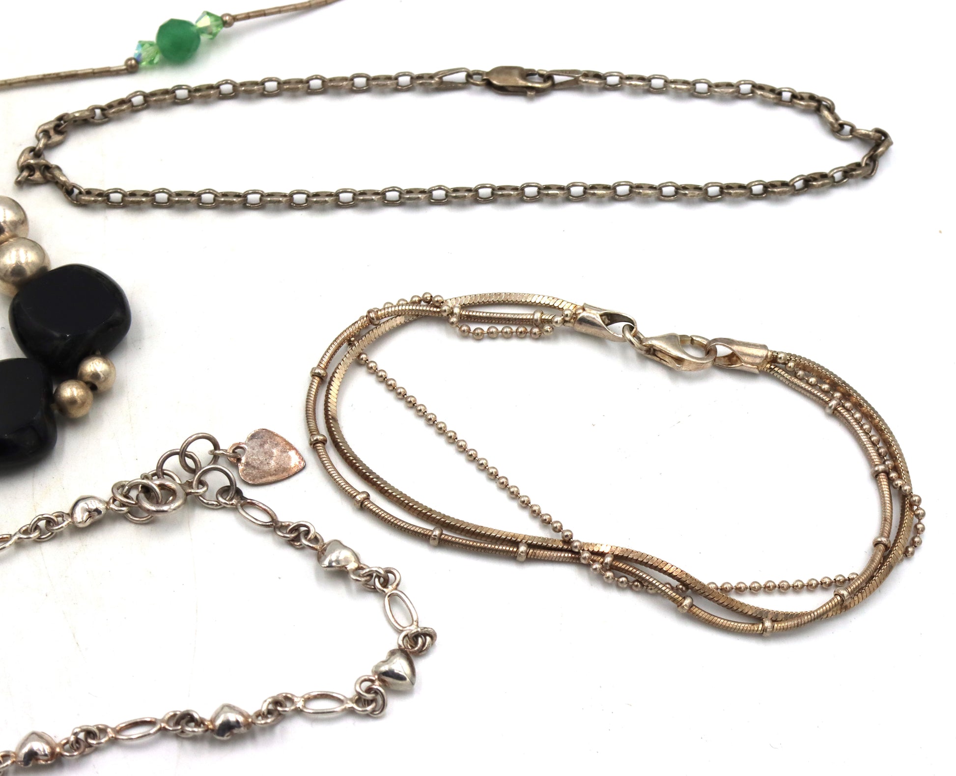 Group lot of Vintage 925 sterling silver bracelets