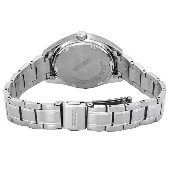 Seiko Women’s Green Dial Stainless Steel Quartz Watch 30mm Silver-Tone Bracelet