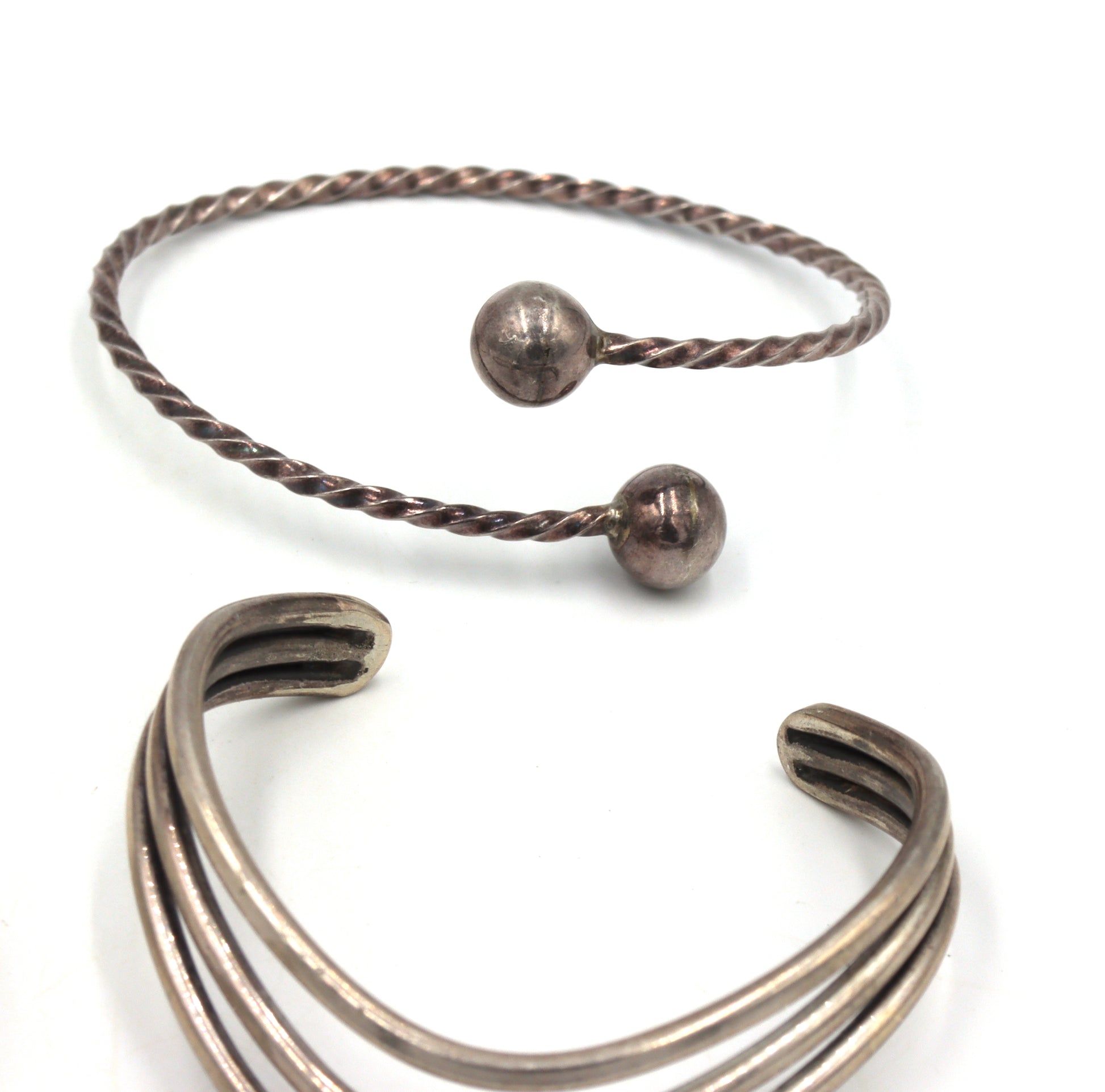 Group lot of Vintage 925 sterling silver bangles